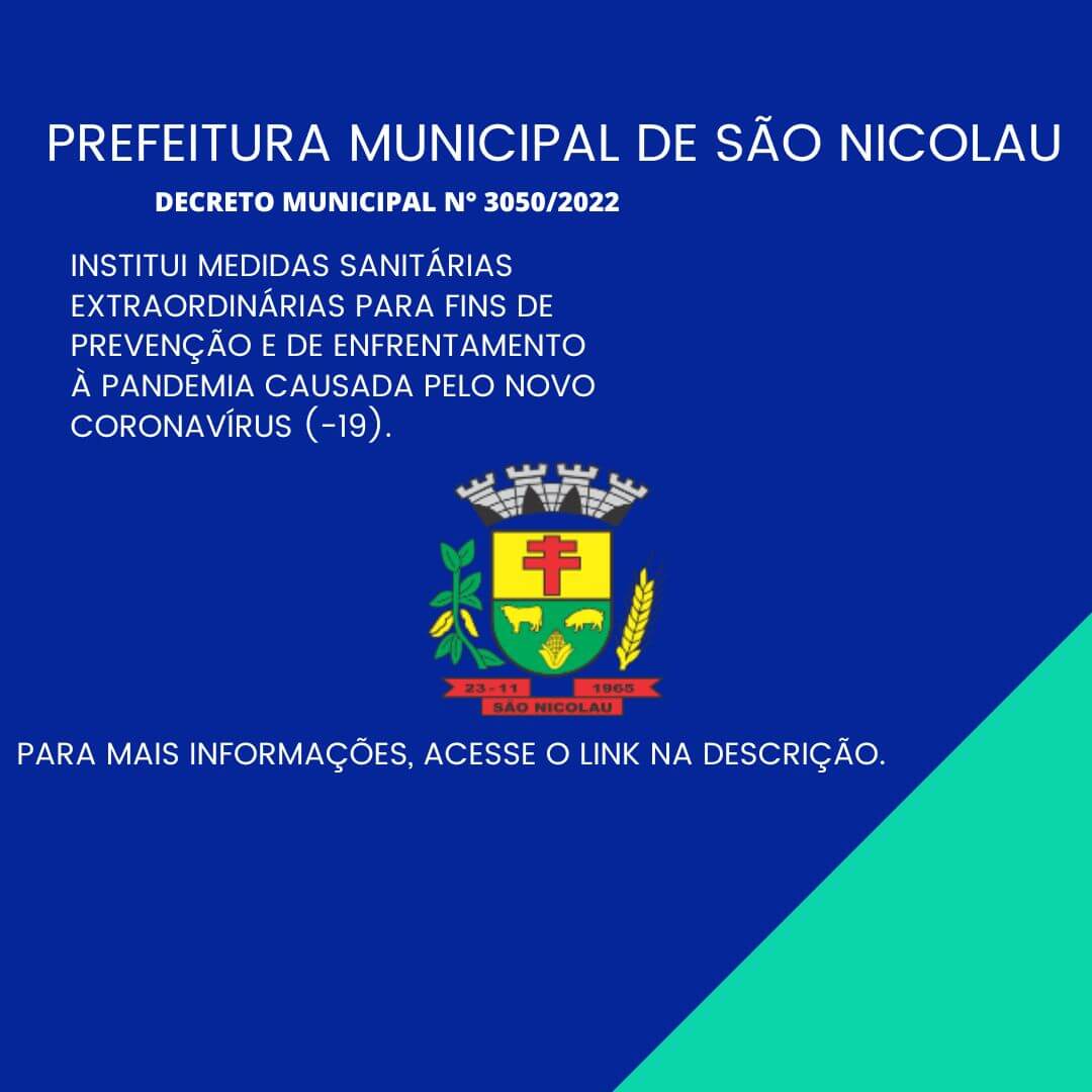 NOVO DECRETO MUNICIPAL